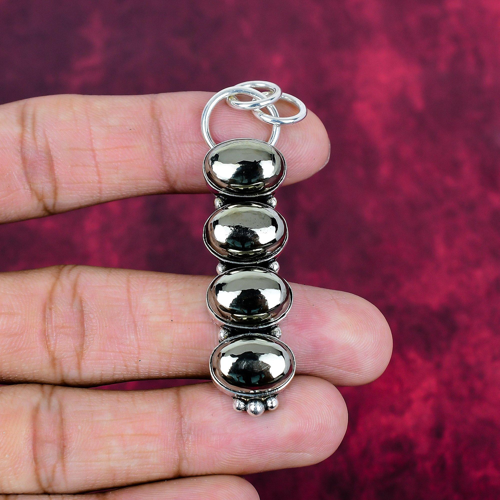 

Подвеска из золотого пирита, ювелирные изделия ручной работы из драгоценных камней, 925 пробы, серебряная подвеска, антикварная бижутерия, для подарка на помолвку 2.63 Inches золотистый