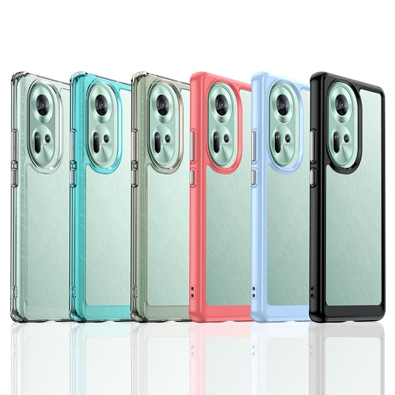 Colorfull Transparent TPU Case for OPPO A79 A78 A98 5G A58 4G Protective Cover Shockproof Clear Frame Funda Coque Shell Capa