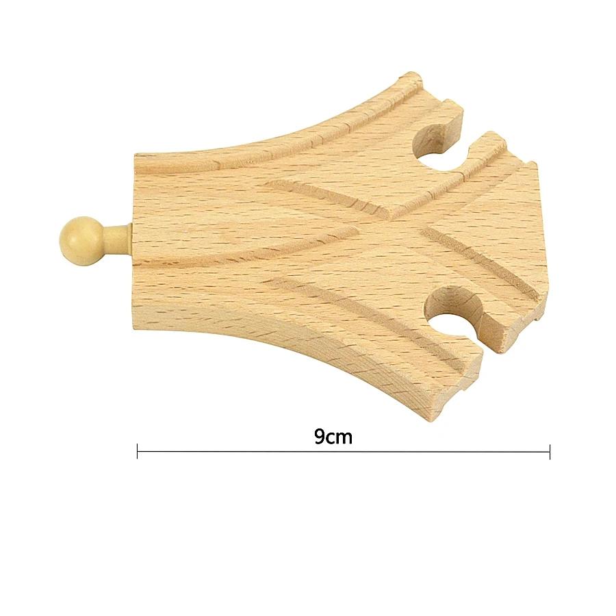 Educational Toy for Child New Kinds Wood Track Accessories Beech Wooden Train Track Railway Toys Fit Biro Wooden All Brand Track