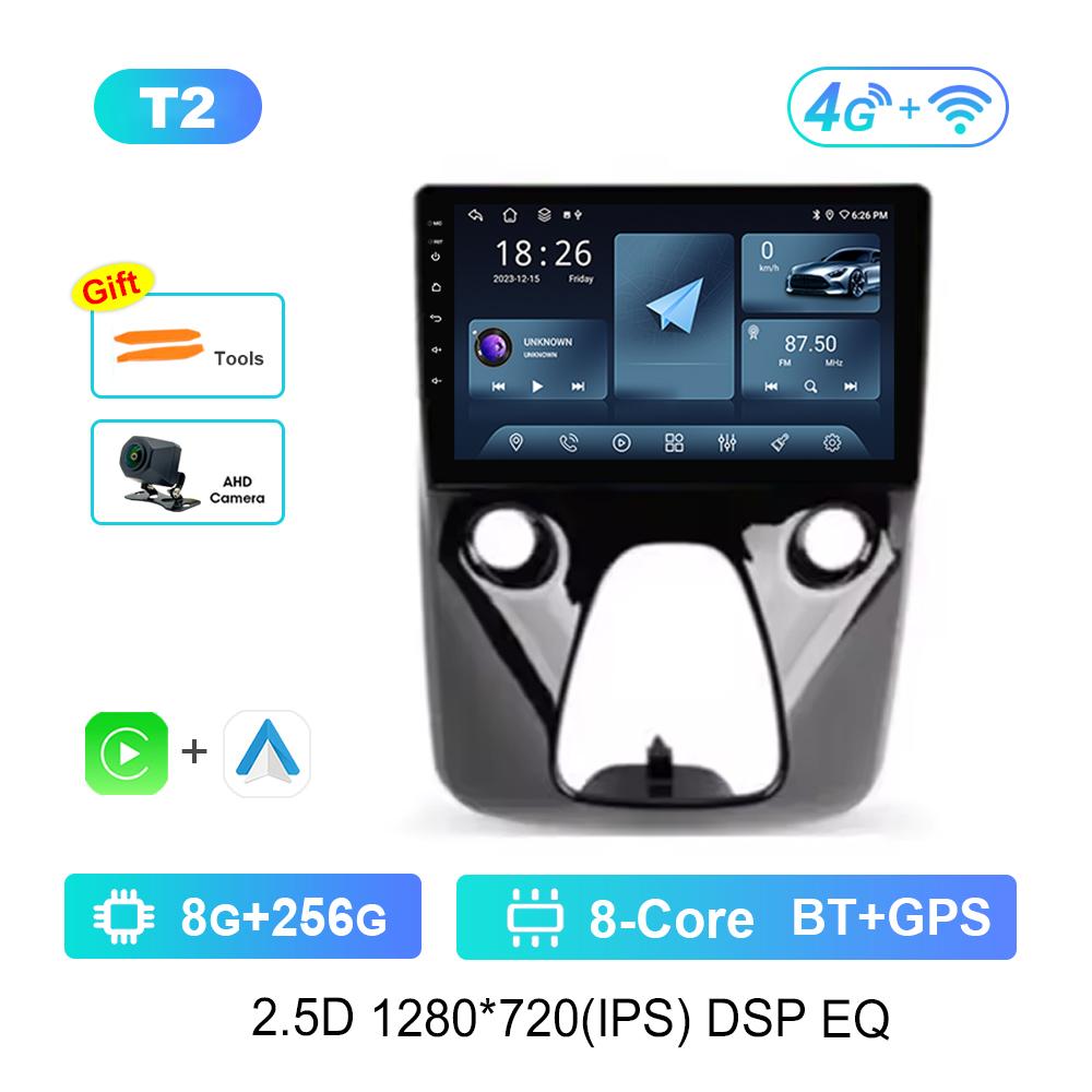10'' for Peugeot 108 For Toyota Aygo B40 2014 - 2021 Car Radio Multimedia Player Android OS BT 4G Carplay DSP Stereo Auto Tools