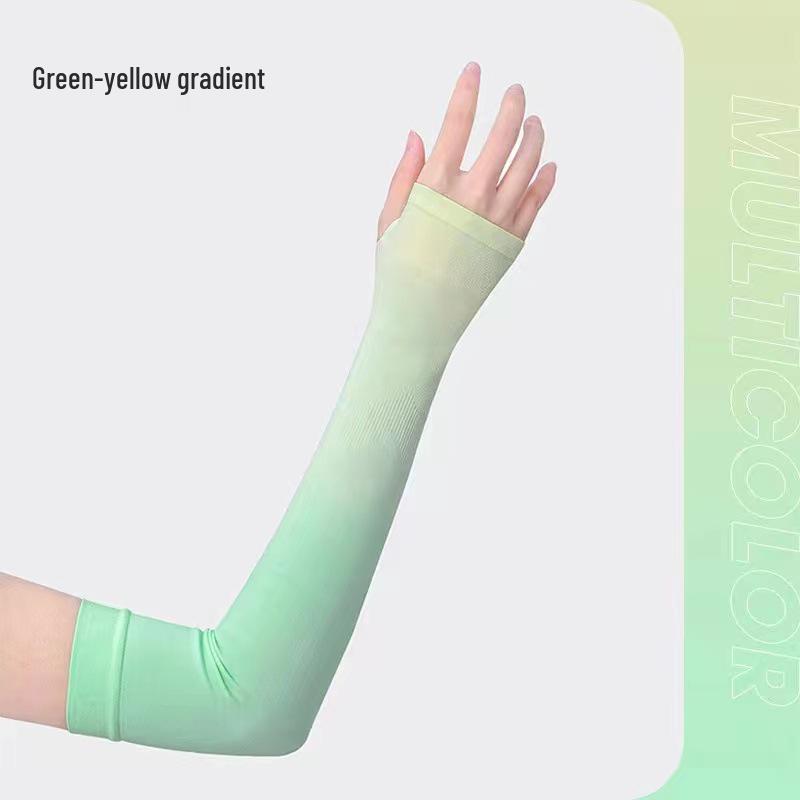 Unisex Summer Gradient Ice Silk UV Protection Cycling Sleeves