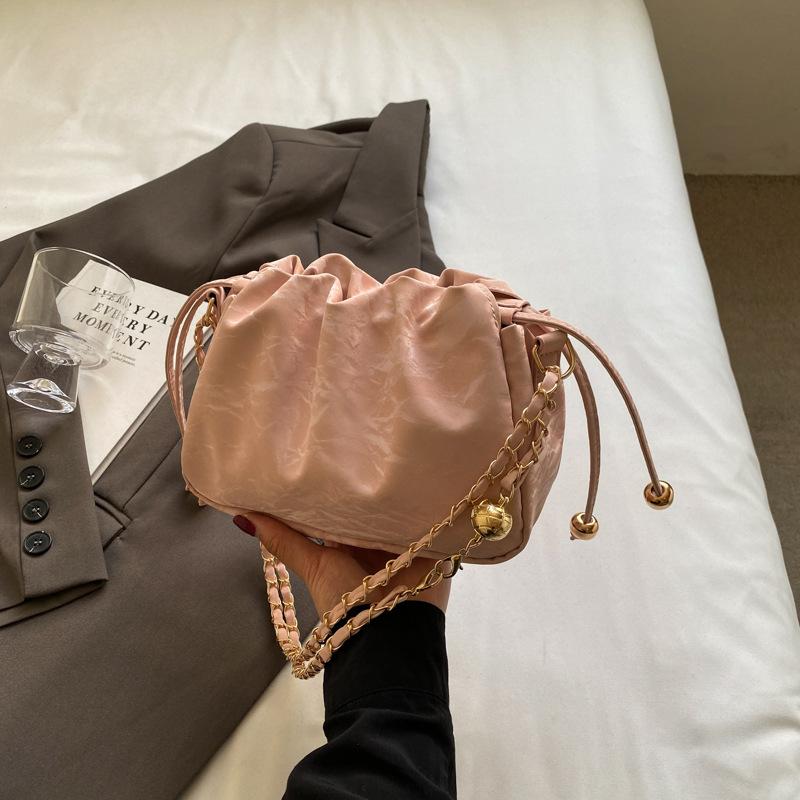 Simple Casual Large Capacity Bucket Bag Summer New Fashion Retro Casual Bag Women Shoulder Crossbody Bag