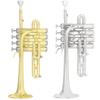 SLADE High trumpet Bb Piccolo Trumpet Brass Gold Silver Lacquer Surface Professional Trumpet High Quality Monel Piston