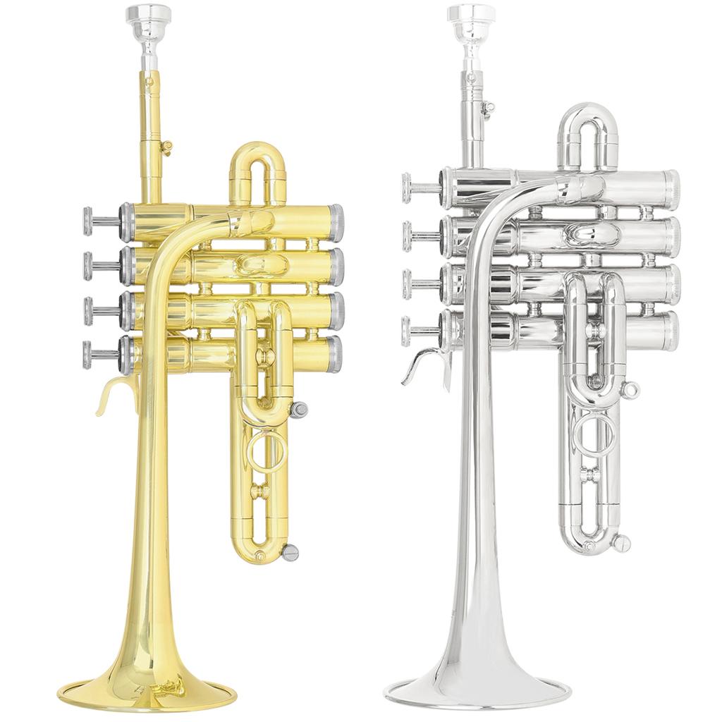 SLADE High trumpet Bb Piccolo Trumpet Brass Gold Silver Lacquer Surface Professional Trumpet High Quality Monel Piston