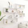 VidaXL 4x Cube Wall Shelves Hanging Shelves Floating Shelves Living Room Bedroom Living Room Interior White 807080