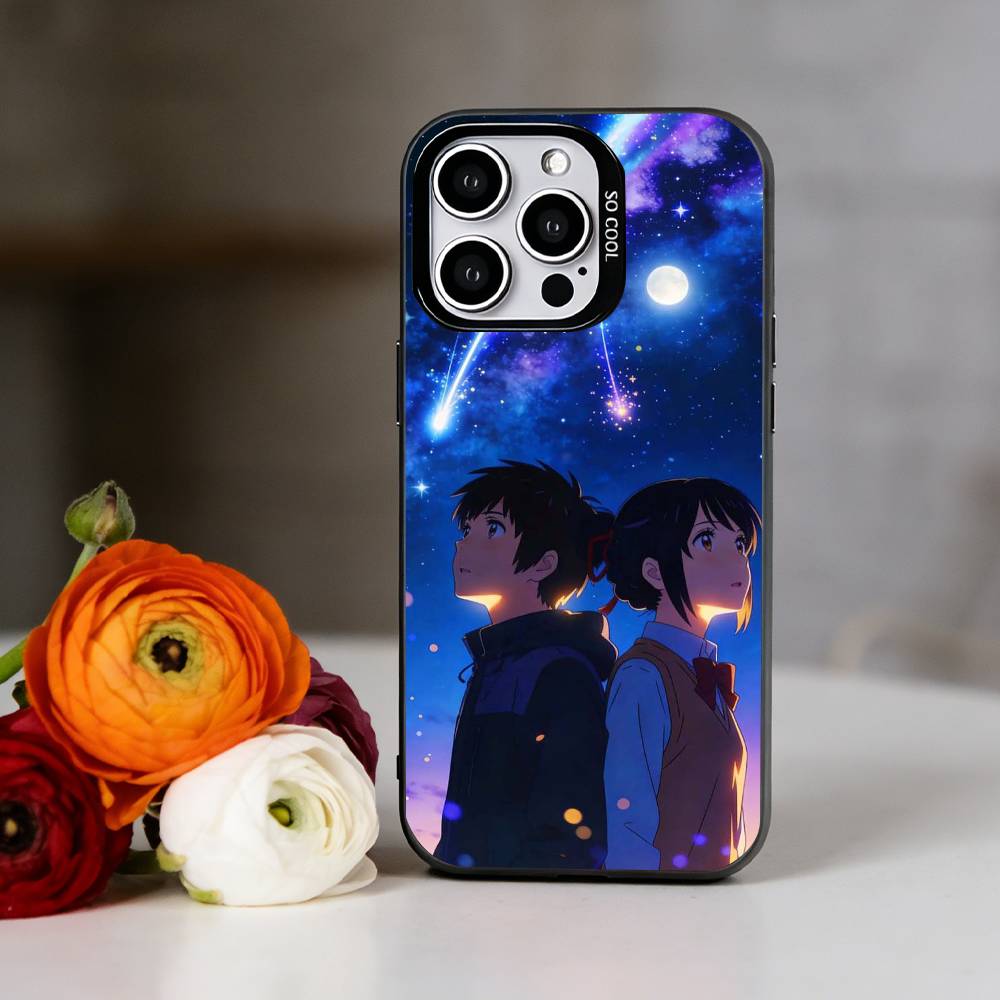 Anime Y-Your N-Name Phone Case For iPhone 17,16,15,14,13,12,11 Plus,Pro Max,XS,Colorful Silver Phone case Funda Cover iPhone11PROMAX