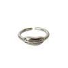 S925 Sterling Silver Korean Shell Letter Ring - Minimalist, Versatile Design for Women