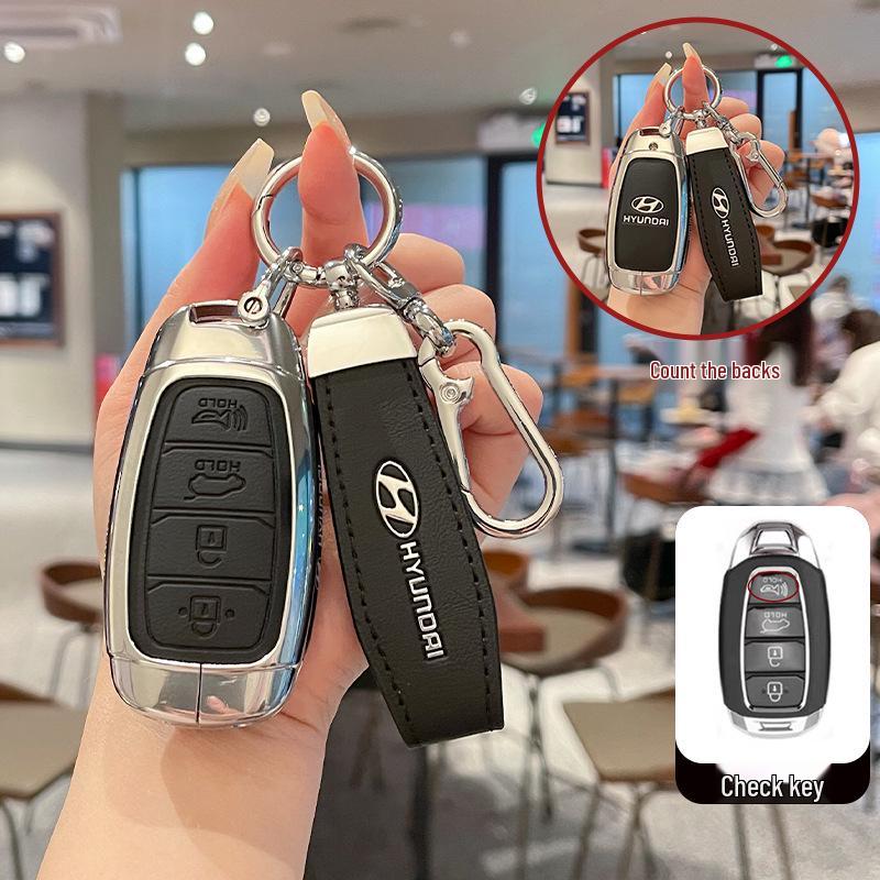 Metal Leather Protective Key Cover for 2021-22 Beijing Hyundai Custu