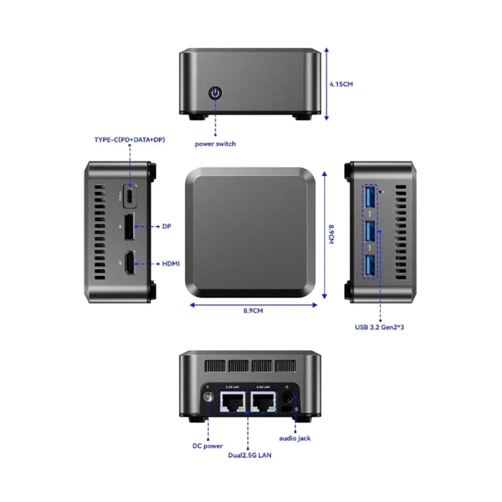 SZBOX Mini PC Small PC N1 PRO N150 No OS Intel N150 to Small PC 12GB 4800MHz LPDDR5 No SSD Game Console Ultra Mini Mini PC Support (up 3.6GHz)