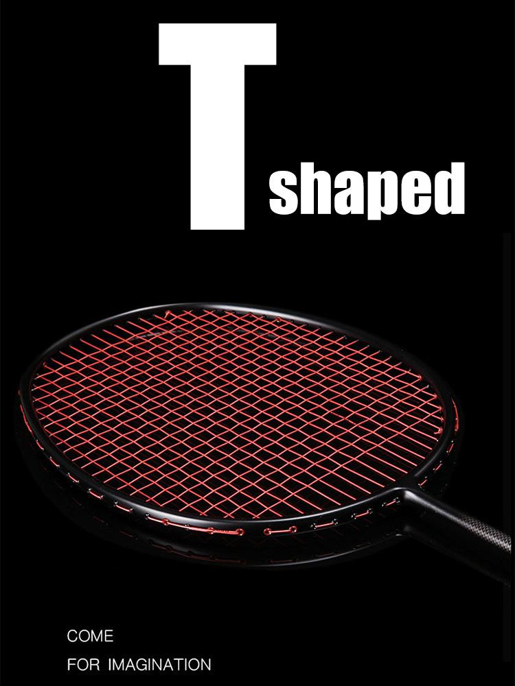 21-30 LBS Badminton Racket Carbon Fiber Man Woman Adult High Elasticity Durable Major Attack Racket Defense Competition Level