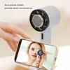 Handheld Fan 3 Speed Gears Cold Compress Quiet Phone Holder   Cooling Fan with Base