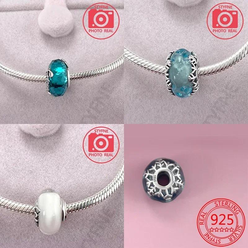 Real Coppercolored Shiny Murano Glass Beads Round Charms Fit Original Bracelet Diy Fine Jewelry Gifts For Women