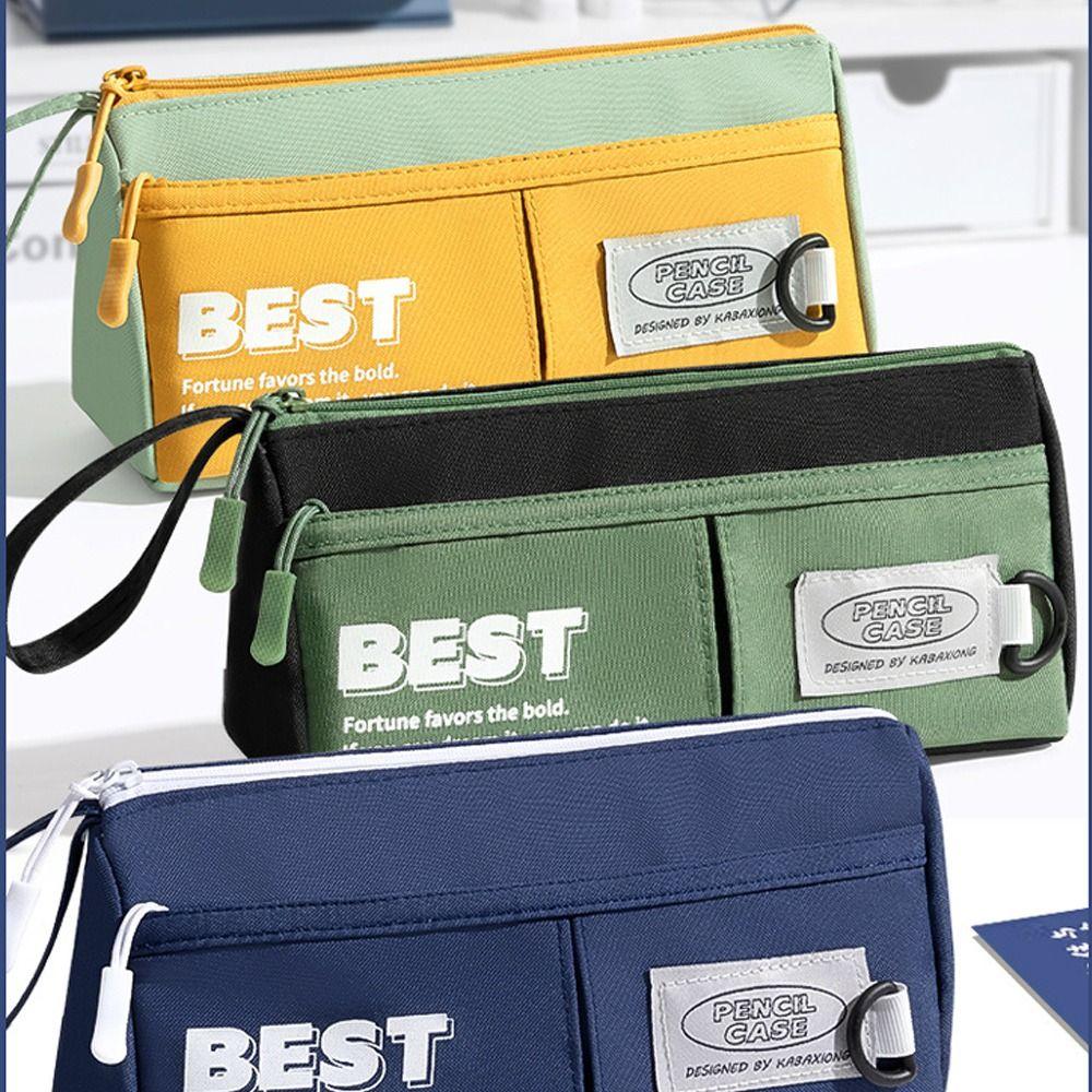 Large Capacity Pencil Case Portable Stationery Organizer Fashion Pencil Pouch Student