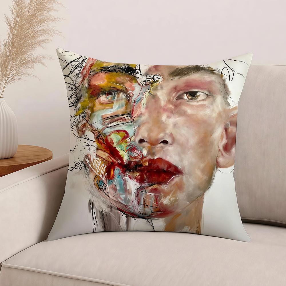 Art Abstract S-Sabine D-Danze Pillow Case Office Cushions Suitable For Sofa Car Bedroom Decorative Cushion Cover