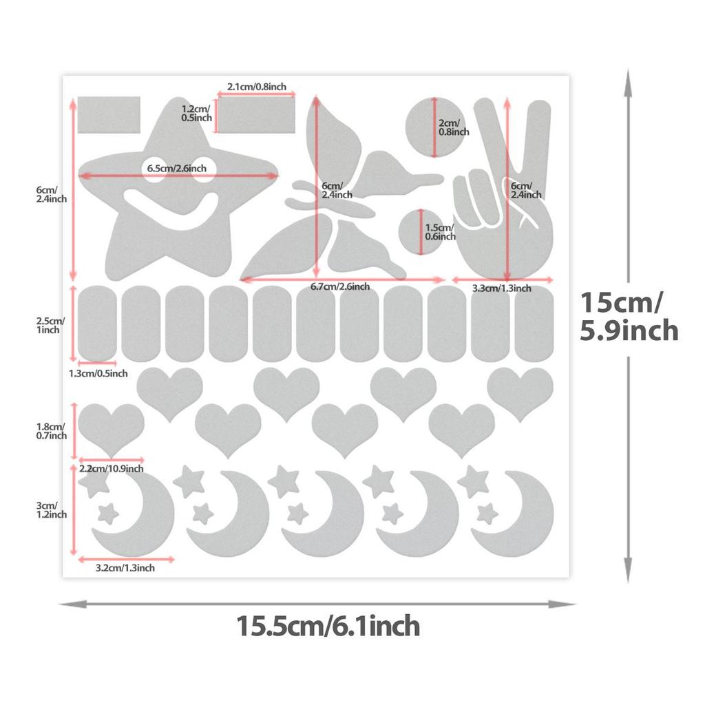 Elastic Reflective Heat Transfer Stickers, High Temperature Vinyl Hot Press Reflective Patches for Ironing On Clothes, Bags, Hats