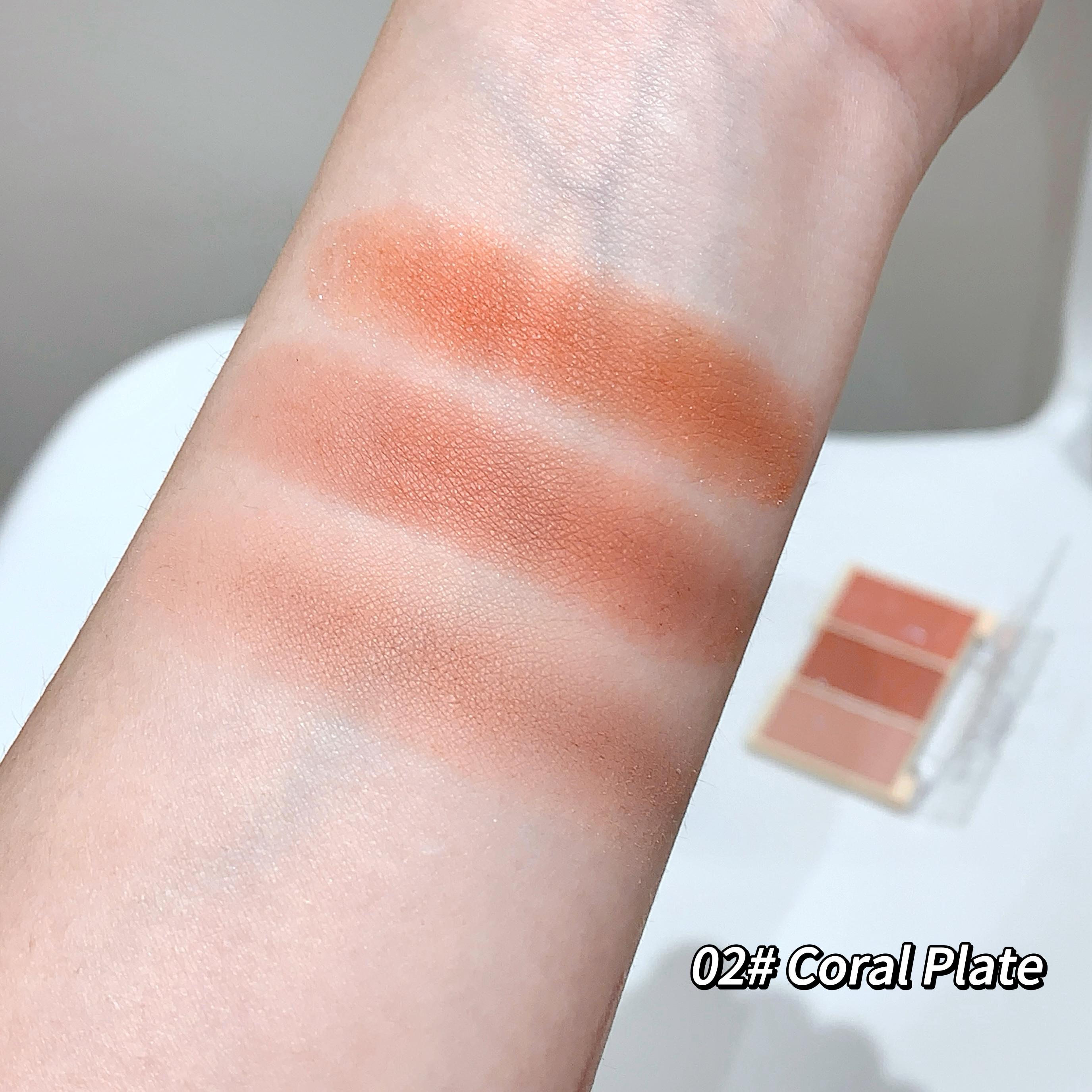 

QMN Палитра румян Матовые Перламутровые Блестки Стойкие Глянцевые Трио Палитра Теней Для Век Макияж