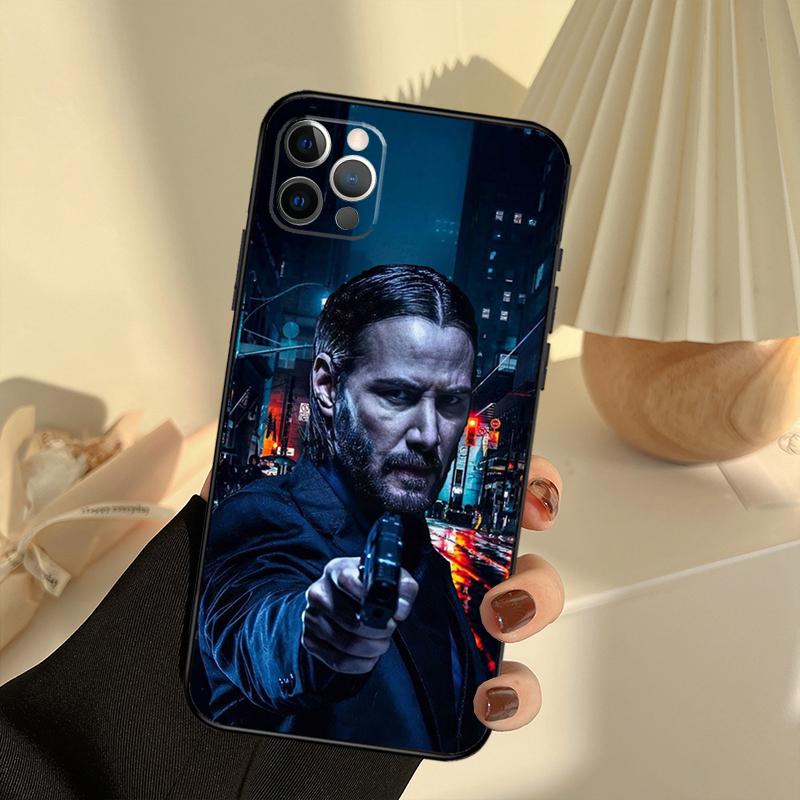 Cool Movie John Wick Phone Case For iPhone 16 14 13 12 11 15 17 Pro Max 13 Mini 15 16 Plus 16e 17 Air Cover Funda