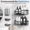 Bathroom Storage Shelf Modern Wall Mounted Shower for Kitchen Washbasin Dorm 2 Piece