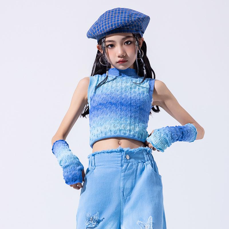 Trendy Jazz Dance Costume for Girls - Stylish Hip-Hop Performance Outfit