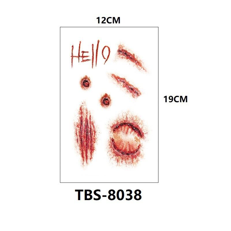 

Хэллоуин паук шрам смешной розыгрыш имитация временная одноразовая татуировка наклейка 12*19CM