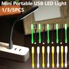 LED Night Light 3.7V USB Plug Bedroom Bedside Study Reading Eye Care Lamp Portable LED Touch for Computer Laptop Plug and Play