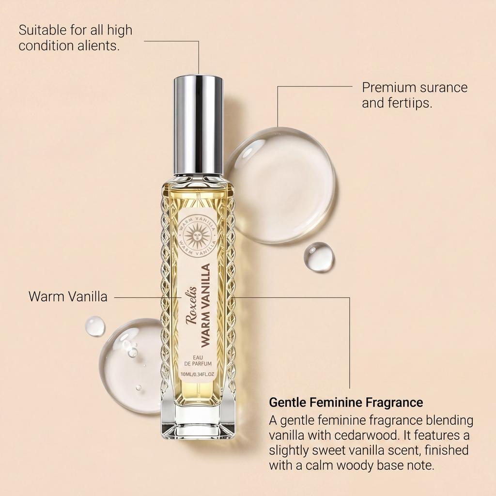 Vanille Eau de Toilette Tägliches Pendeln Date Reise Frisch Elegant Natürlich Langanhaltend Vielseitiger Duft 30ml