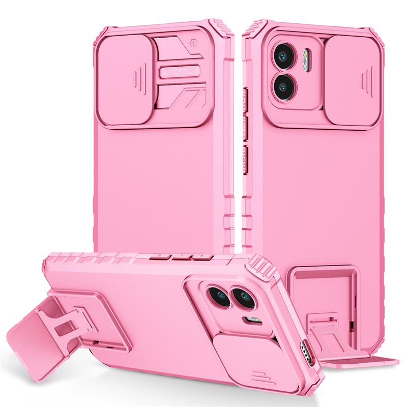 For Xiaomi Redmi A1 Case Slide Camera Protection Kickstand Holder Phone Cases For Redmi A1 A 1 RedmiA1 1A 6.52 Armor Back Cover