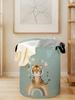 Little Tiger Laundry Basket Foldable Large Capacity Canvas Storage Bucket Children's Toy Clothing Storage Home Bathroom