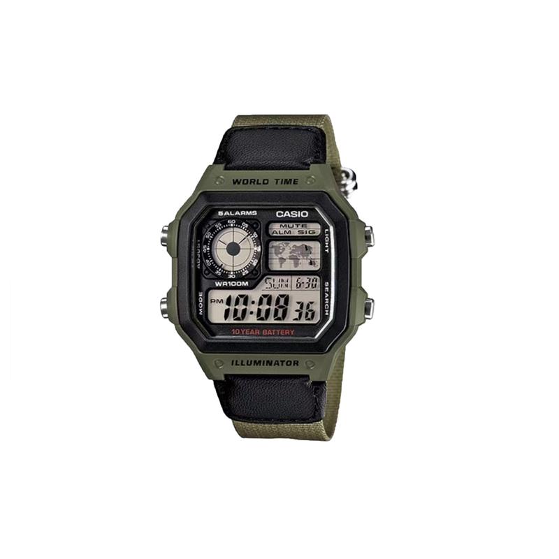 CASIO Customized watch modified series waterproof and shockproof AE-1200WHB-3B modified-Qingdai Xuanshi Quartz leather s AE-1200WHB-3B чёрный