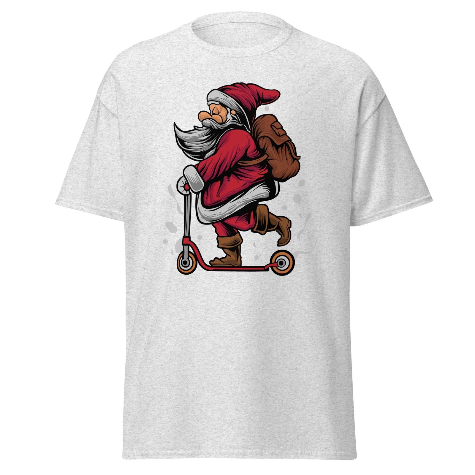 

Santa Scooter Christmas Classic Men Women T-Shirt S