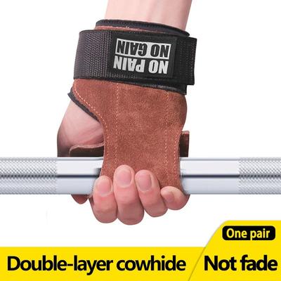 Rindsleder-Gymnastik-Handschuhe, Griffe, rutschfest, Gewicht, Power-Gürtel, Hebepolster, Kreuzheben-Gürtel, Workout, Crossfit, Fitness-Handschuhe, Handflächenschutz