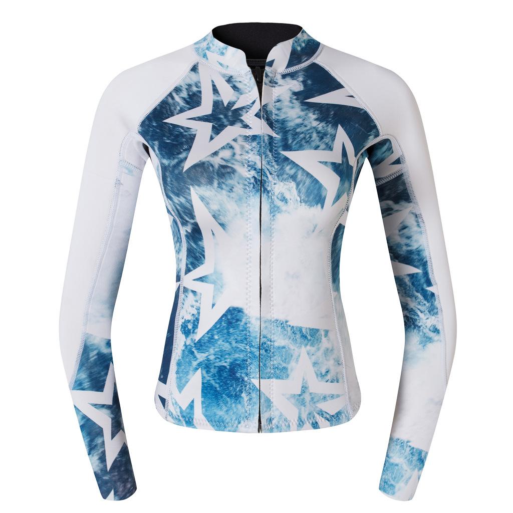 

2 мм звездный водолазный костюм женский солнцезащитный водолазный костюм длинный водолазный костюм для дайвинга и сноркелинга раздельный теплый комбинезон M