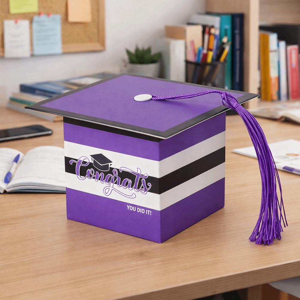 12Pcs Colorful Graduation Candy Box Creative Doctoral Hat Candy Boxes Graduation Party