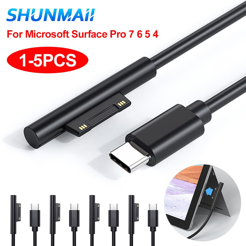Fast Charging USB Type-C Power Supply 15V 3A PD Tablet Charger Adapter Cable Cord for Microsoft Surface Pro 7 3 4 5 6 Charger