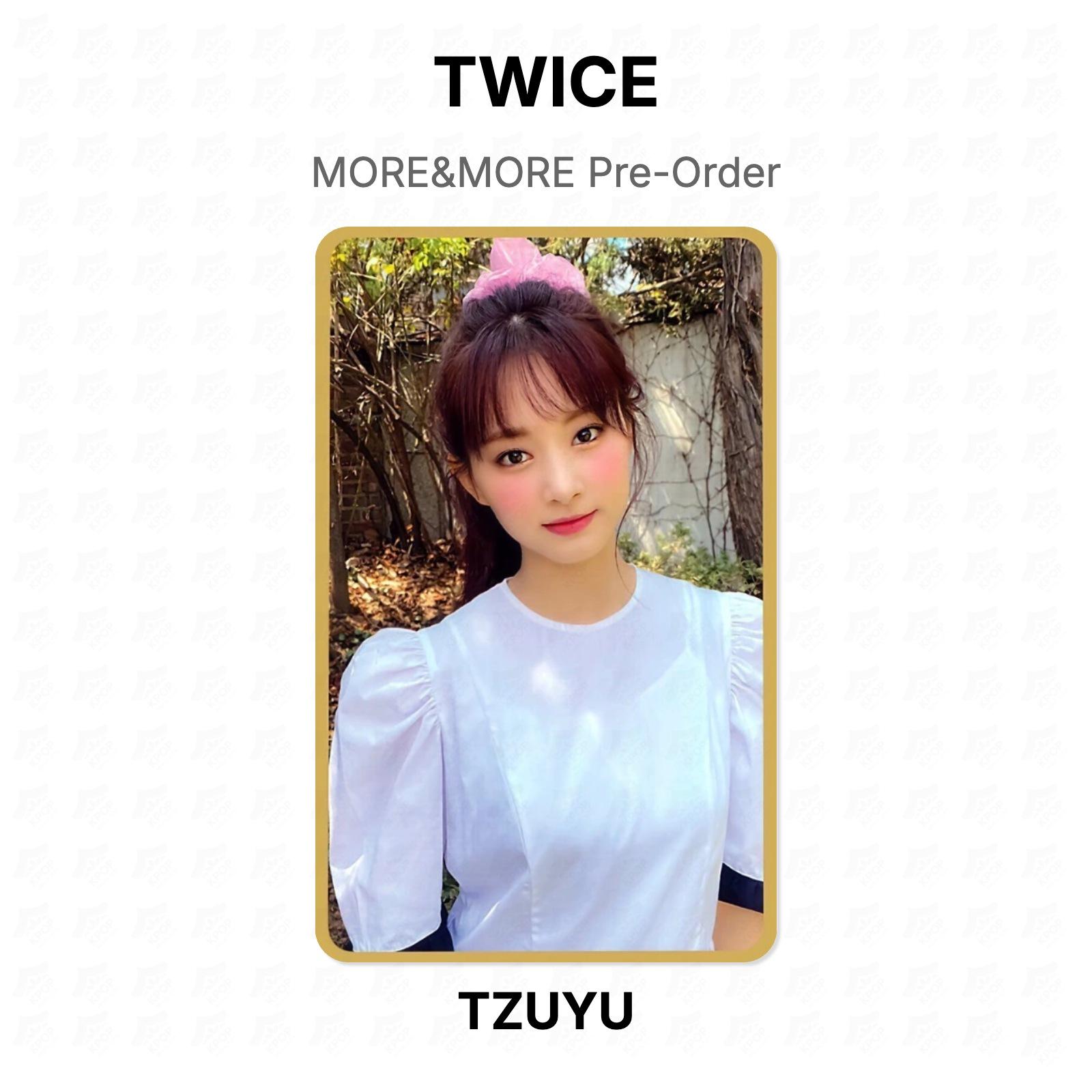 TWICE MORE&MORE Официальная фотокарточка для предзаказа TZUYU beige
