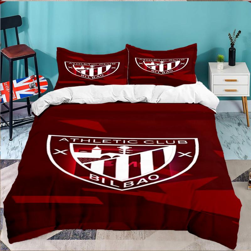 3PCS Football Athletic  Bedding set,Ideal for1pc Duvet Cover And 2pcs Pillowcases Perfect for Christmas gift,Ideal for Bedroom, Dormitory