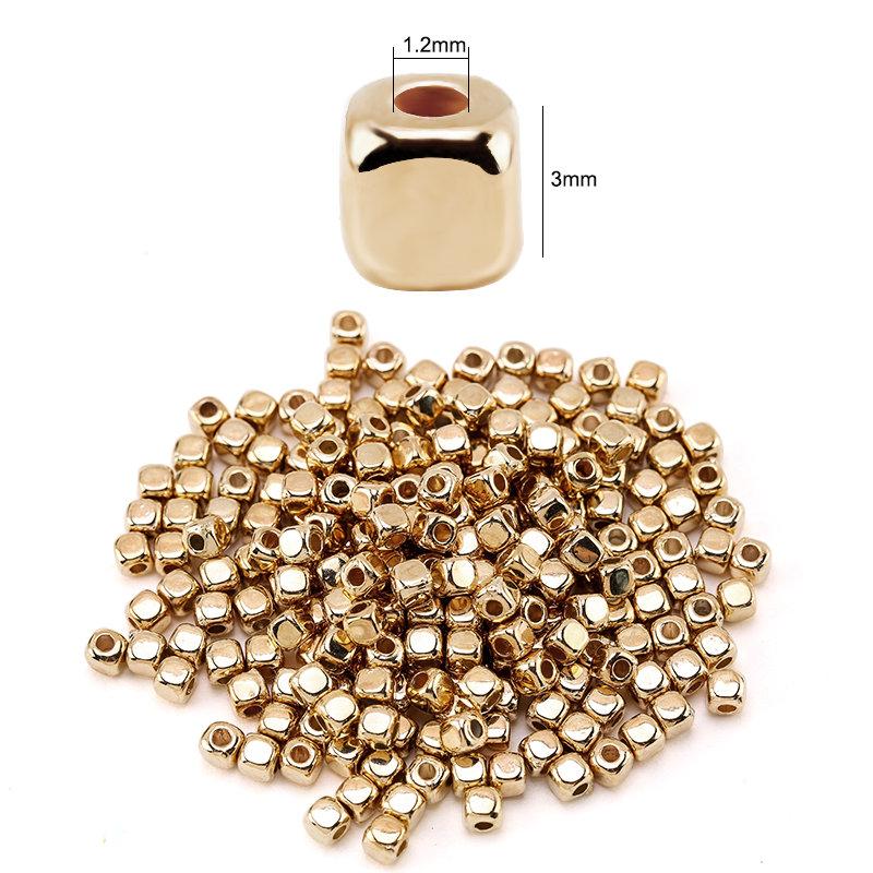 200 Pieces Flat Round Disc Spacer Beads CCB Cube Loose Spacer Beads For Bracelet Necklace Making Jewely Craft DIY 7Colors