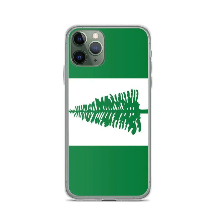 Coque iPhone - Norfolk - Drapeau - Souple - Multicolore - Compatible iPhone 11 Pro