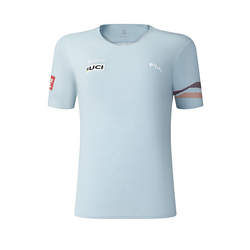 New FILA CYCLING T Shirt Women's Clear Bright Blue A11W518102F-LB