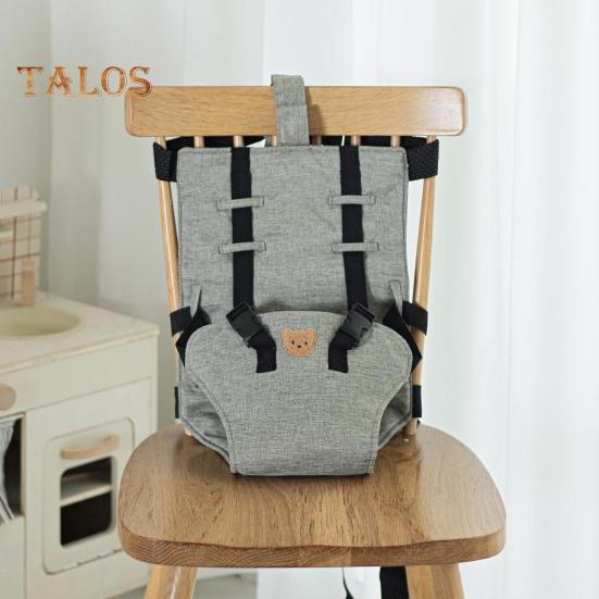 Toddler Booster Seat with Safety Buckle Adjustable Wear Resistant Foldable Dining Table High Chair Travel Booster Seat for Kids