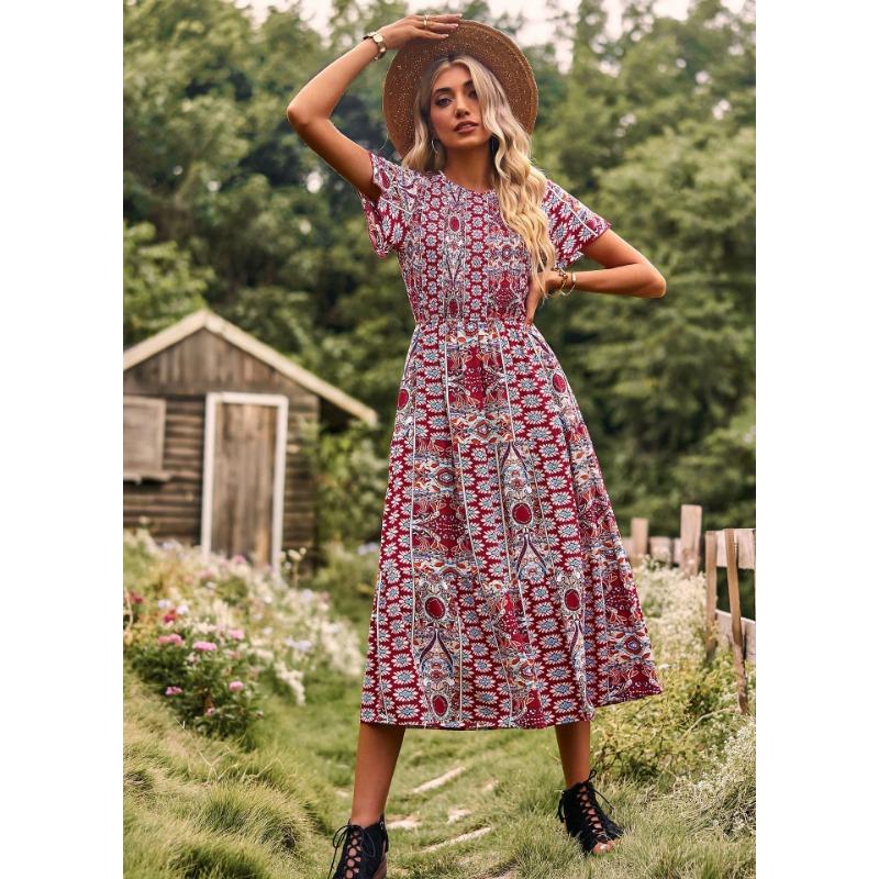 Large Sway Dress for Spring and Summer Waist Slimming Skirt for Women