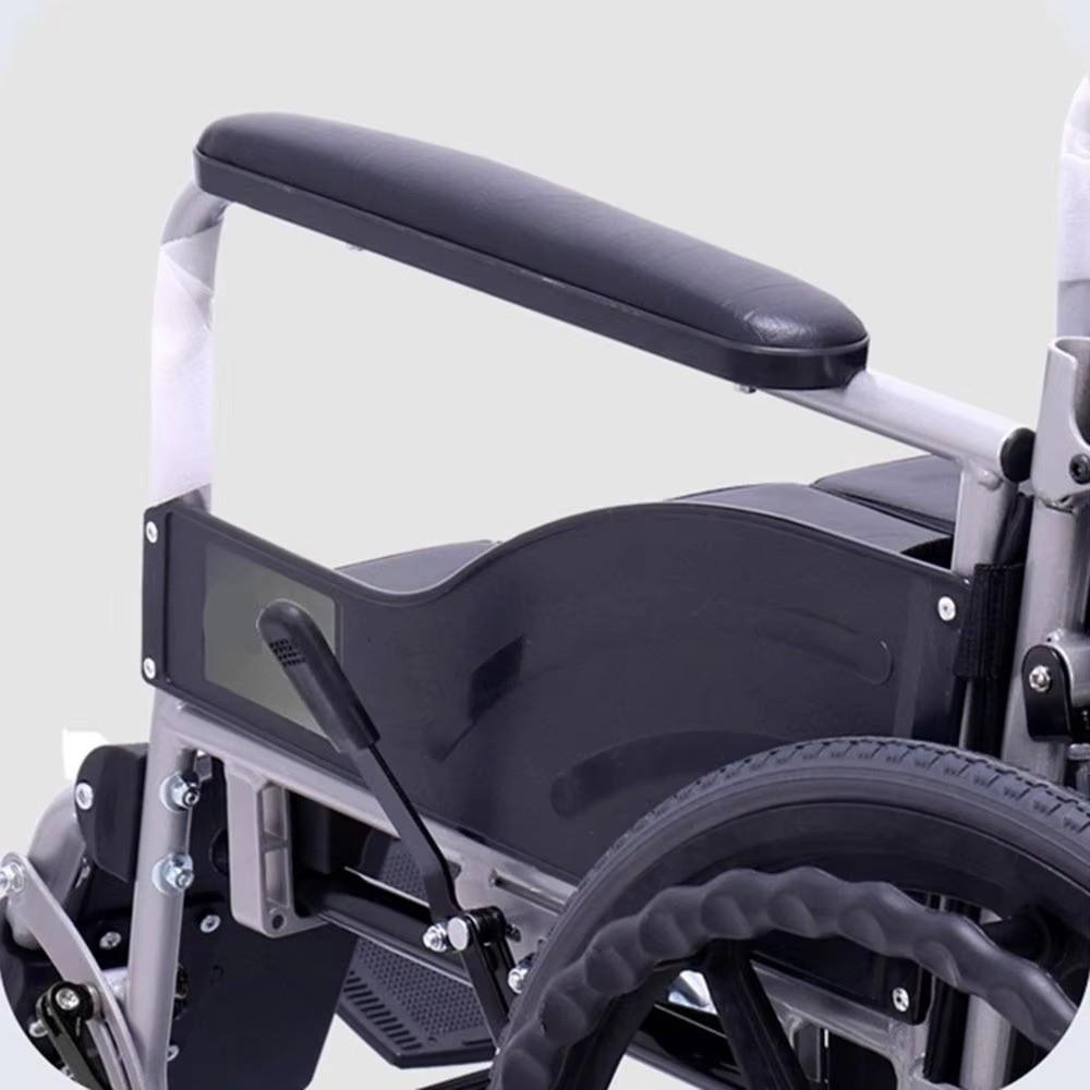 2PCS Comfortable Wheelchair Armrest Pad Leather Sponge Arm Pads Cover Pad Cushioning with Screw Spare Part Arm Rest