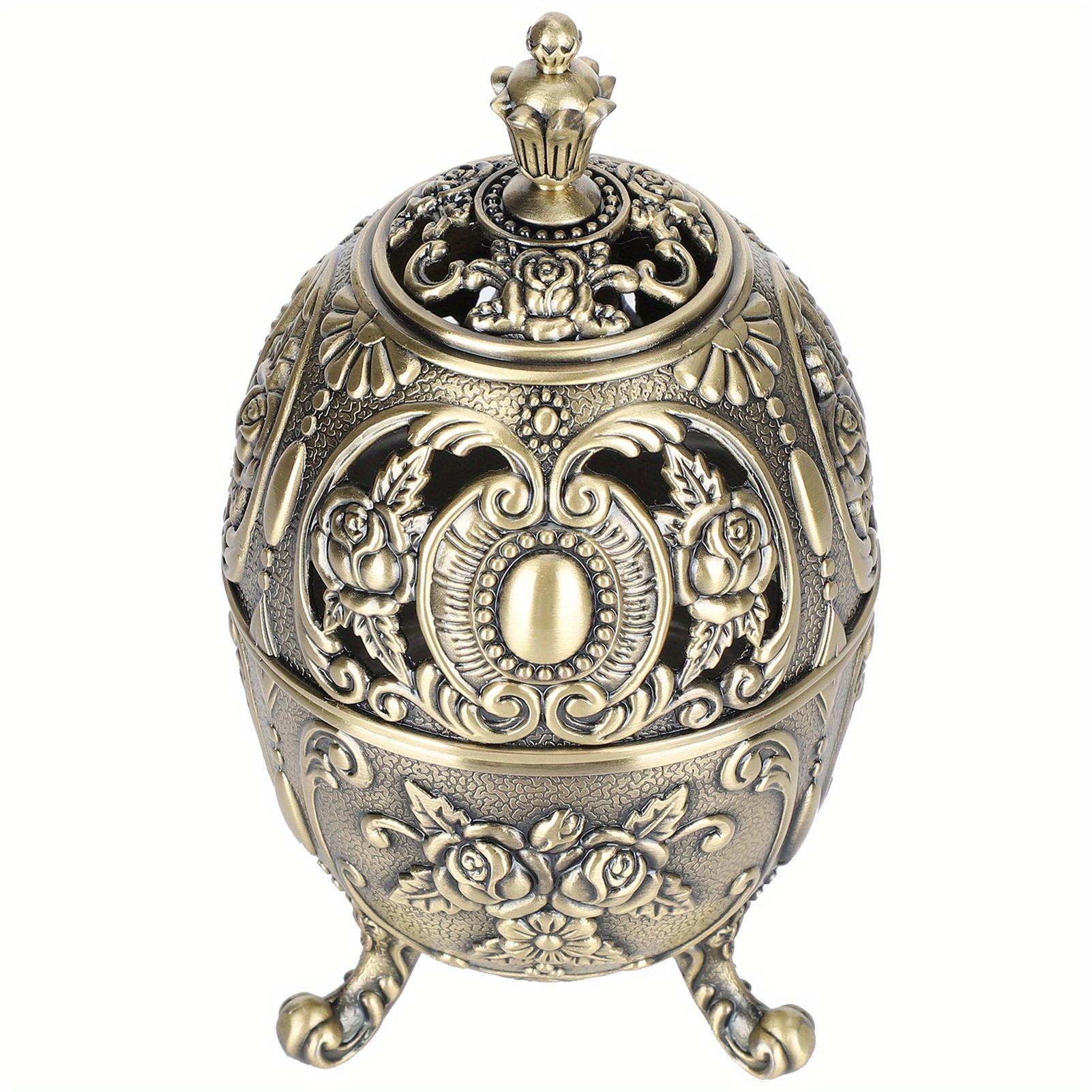 

Винтажная подставка для благовоний, держатель, украшение из цинкового сплава, настольное украшение, металлическое изделие, подарок для дома, спальни, офиса 1Pc