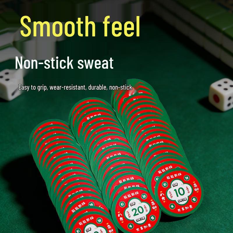 Miaoji 100-Pack Round ABS Poker & Mahjong Game Tokens