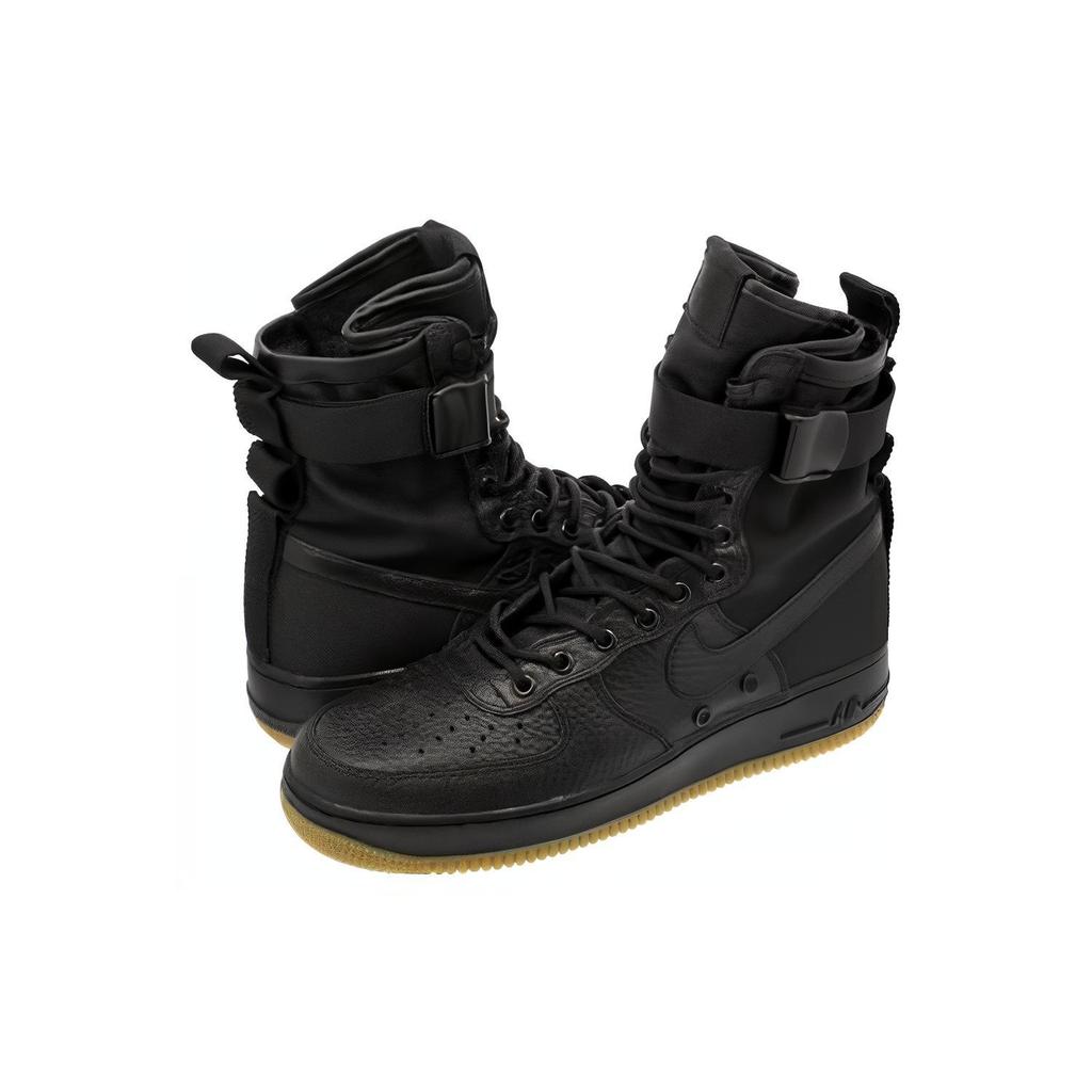 Новые Nike Sf Air Force 1 Черные с подошвой цвета жевательной резинки с сумкой 2017 864024-001