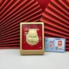 Pure Gold Lucky Cat Ornament for Abundant Wealth - Perfect Gift for Friends