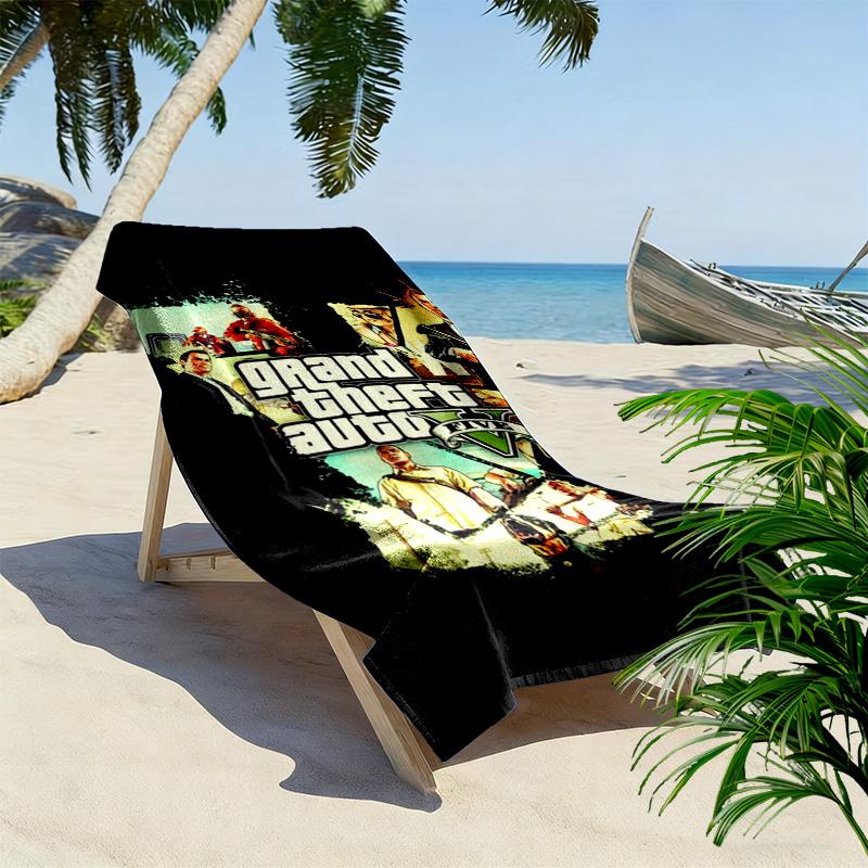 Sconforto da Furto d'Auto: Asciugamano da spiaggia Chaos Online morbido Campeggio all'aperto nuoto Assorbente asciugamano da bagno asciugatura rapida asciugamano da nuoto Asciugamani da viaggio e vacanza spiaggia