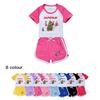 5085 Kids Girls Christmas POP Rumi Zoey Mira Print T-shirt Shorts Sport Tracksuit Clothes Set