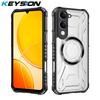 KEYSION Transparent Magnetic Case for VIVO Y04 Soft Silicone+PC Heavy Duty Shockproof Phone Cover for for VIVO Y29t 5G Y29s 5G