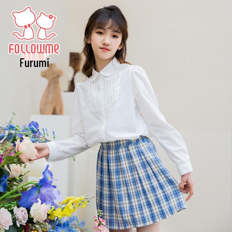 Girls' Long Sleeve Doll Collar Academy Shirt